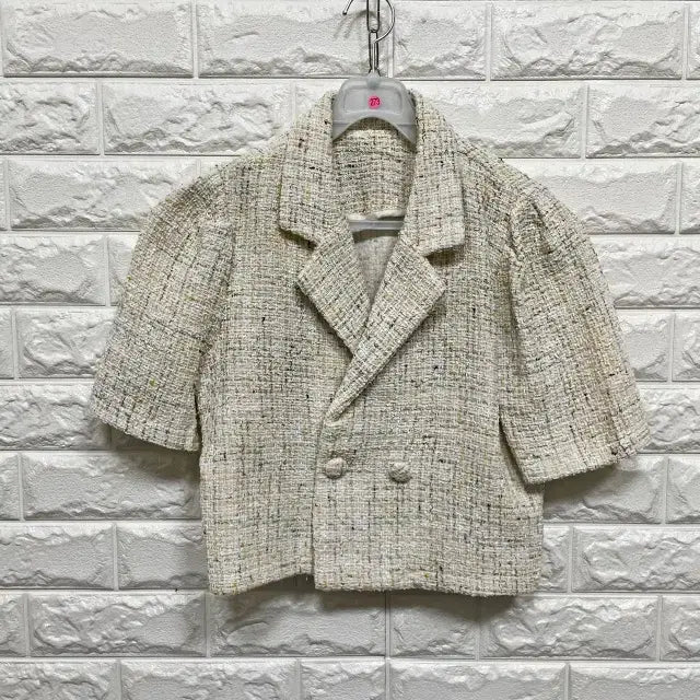 [BUNJANG] Tweed Cropped Jacket / ㅌ273 트위드 반팔 크롭 자켓