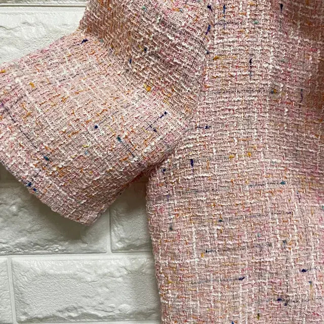 [BUNJANG] Tweed Cropped Short Sleeve Jacket / ㅌ274 트위드 반팔 크롭 자켓