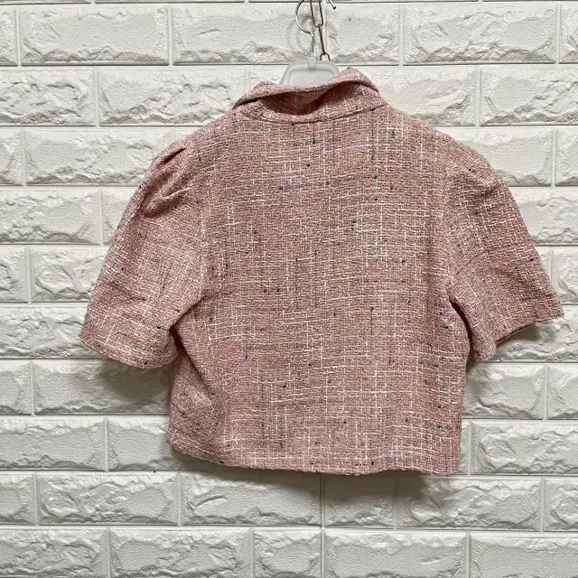 [BUNJANG] Tweed Cropped Short Sleeve Jacket / ㅌ274 트위드 반팔 크롭 자켓