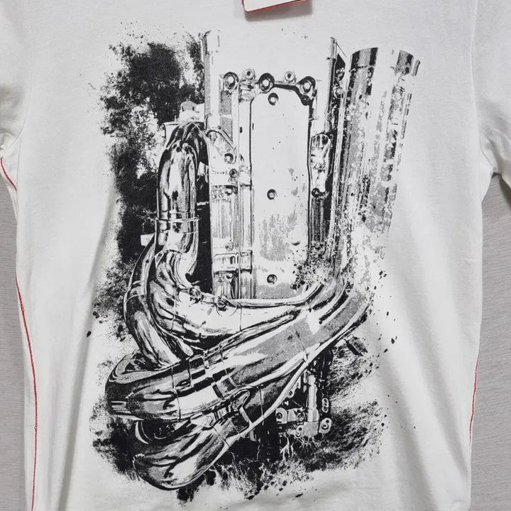 [BUNJANG] Puma x Ferrari V-Neck T-Shirt (White) - Men&