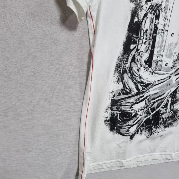 [BUNJANG] Puma x Ferrari V-Neck T-Shirt (White) - Men&