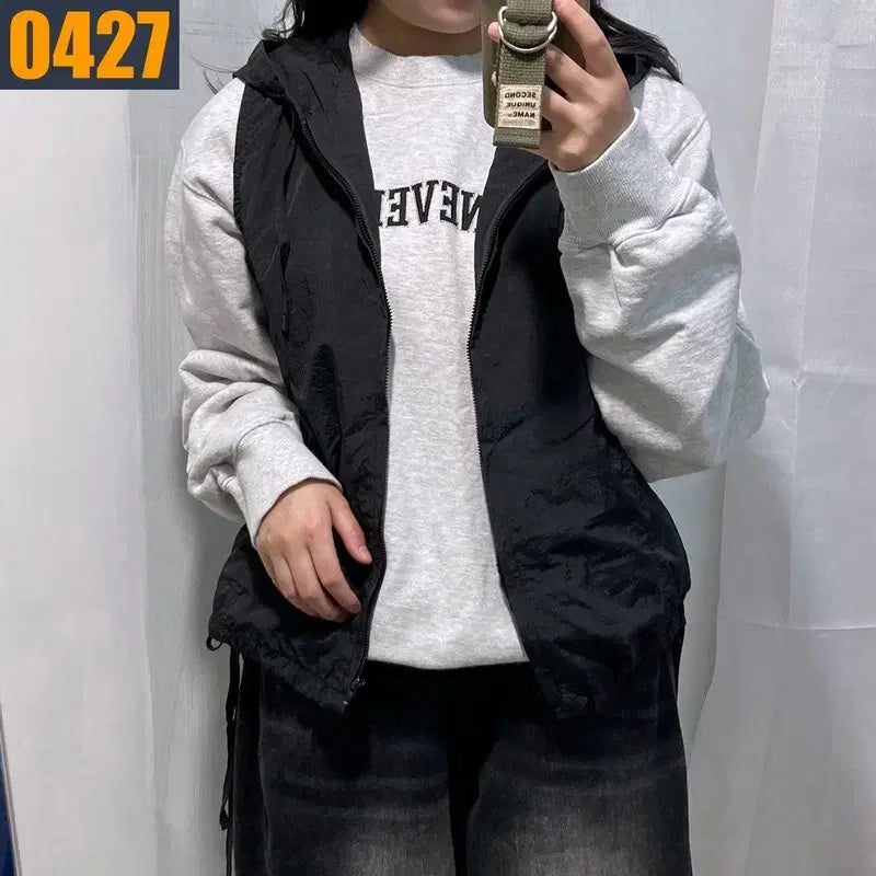 [BUNJANG] PAPLIKA Nylon Hooded Vest M / 95 PAPLIKA 나일론 후드 조끼 베스트 M