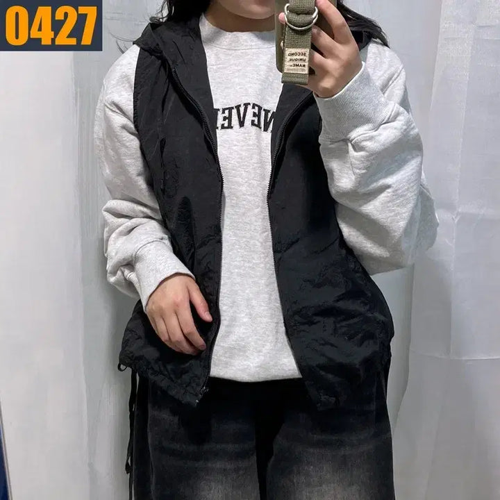 [BUNJANG] PAPLIKA Nylon Hooded Vest M / 95 PAPLIKA 나일론 후드 조끼 베스트 M