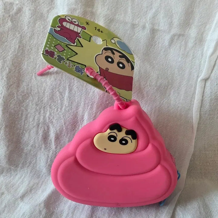 [BUNJANG] Crayon Shin-chan Pink Silicone Coin Purse / 짱구 똥모양 동전지갑 핑크색