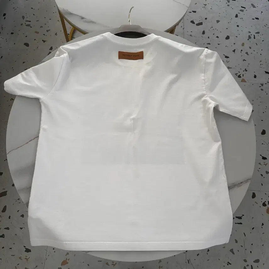 [BUNJANG] Louis Vuitton Printed Cotton T-Shirt Milky White XL / 루이비통 프린티드 코튼 티셔츠 밀키 화이트  xl