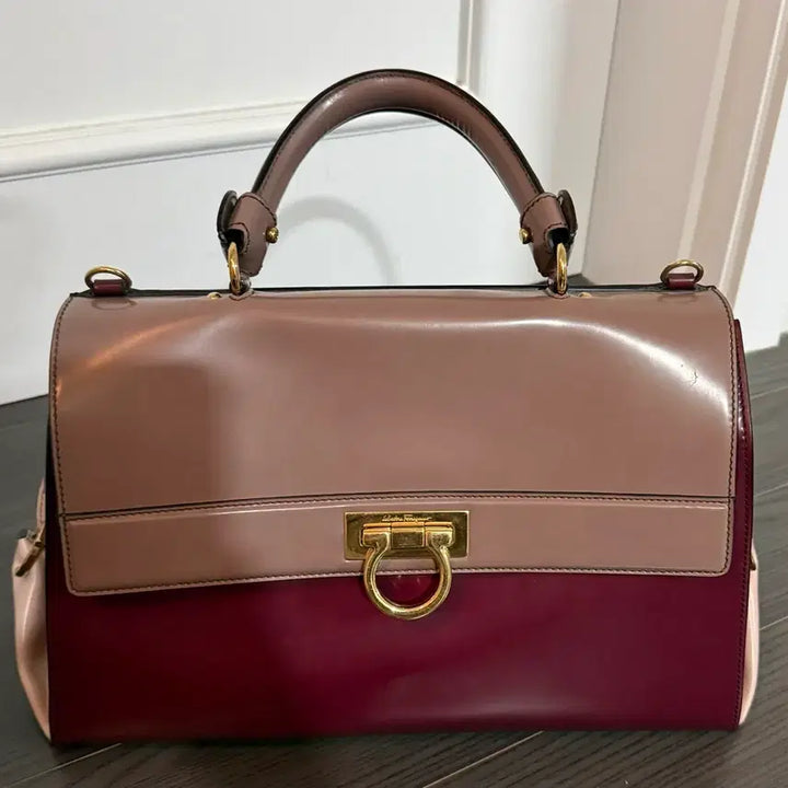[BUNJANG] Salvatore Ferragamo Two-Tone Shoulder/Tote Bag / 살바토레 페라가모