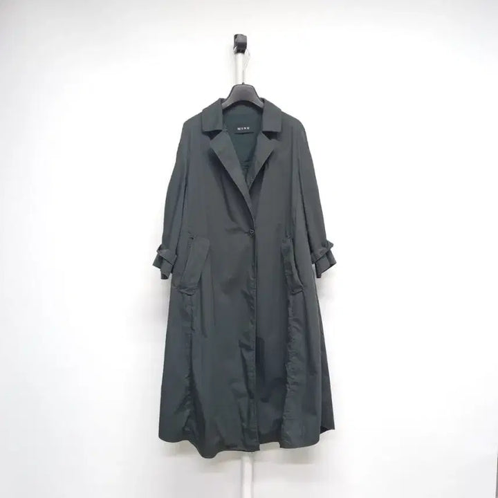 [BUNJANG] MINE Maxi Trench Coat / 마인 MINE 춘하추 홀겹 맥시 롱 트렌치코트 82 44.55