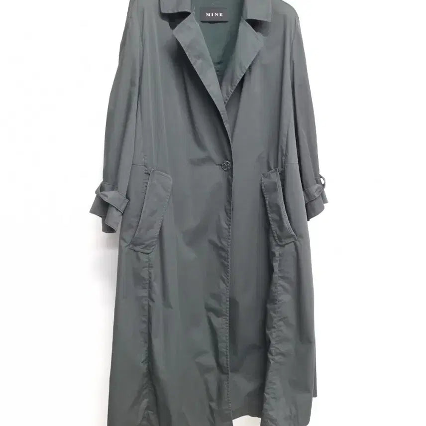 [BUNJANG] MINE Maxi Trench Coat / 마인 MINE 춘하추 홀겹 맥시 롱 트렌치코트 82 44.55
