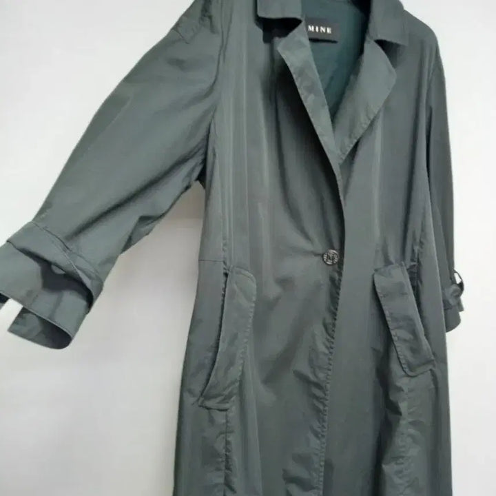 [BUNJANG] MINE Maxi Trench Coat / 마인 MINE 춘하추 홀겹 맥시 롱 트렌치코트 82 44.55