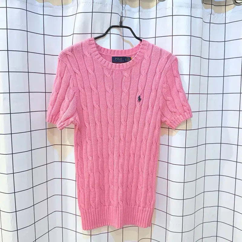 [BUNJANG] Polo Pink Short Sleeve Knit Top / 폴로 신형 반팔니트 핑크