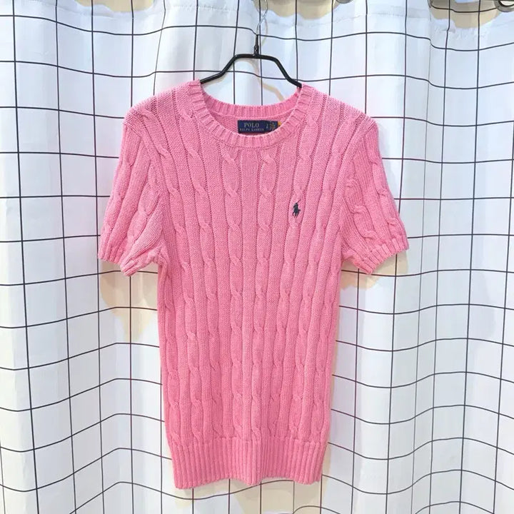 [BUNJANG] Polo Pink Short Sleeve Knit Top / 폴로 신형 반팔니트 핑크