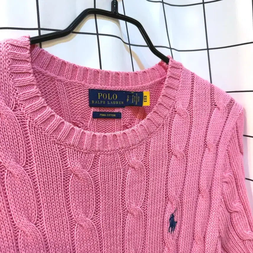 [BUNJANG] Polo Pink Short Sleeve Knit Top / 폴로 신형 반팔니트 핑크