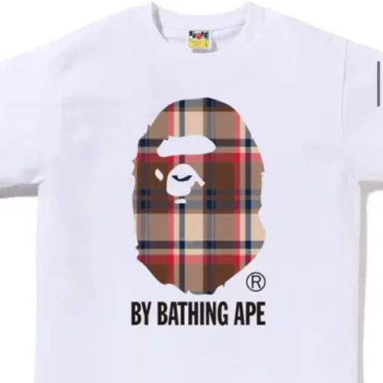 [BUNJANG] BAPE Checkered BAPEing Ape Short Sleeve T-shirt / 베이프 체크 바이 베이싱 에이프 반팔티 L