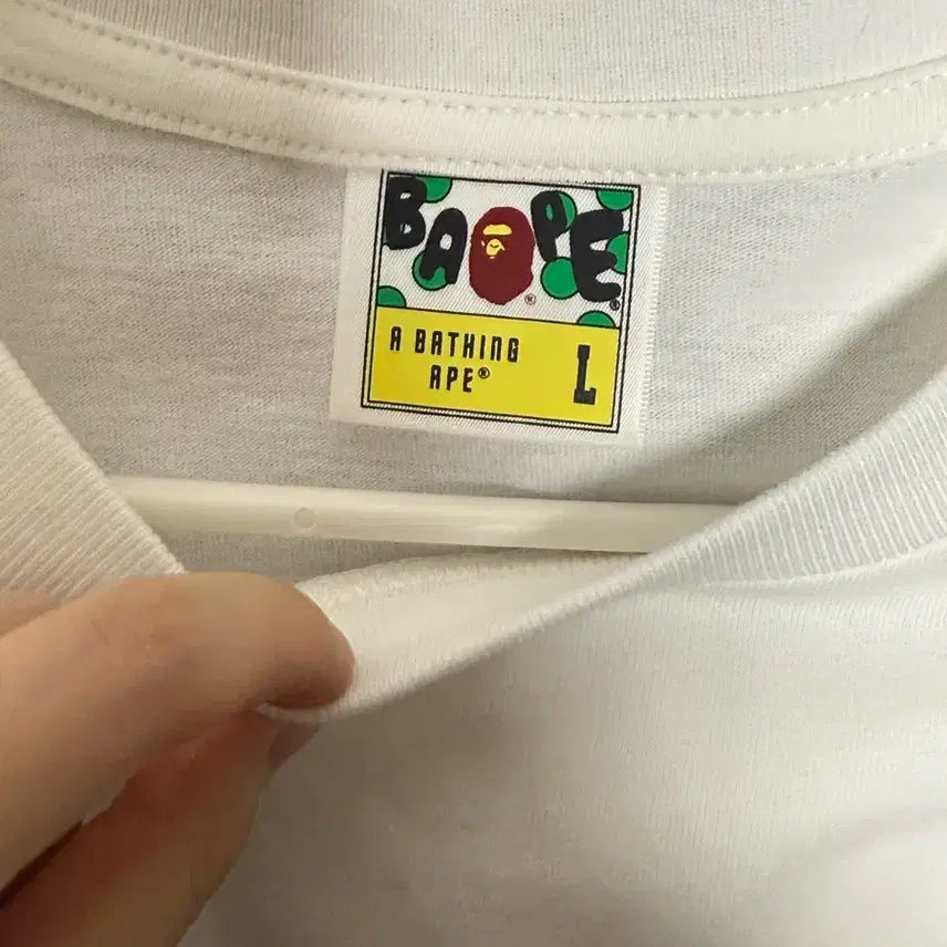[BUNJANG] BAPE Checkered BAPEing Ape Short Sleeve T-shirt / 베이프 체크 바이 베이싱 에이프 반팔티 L