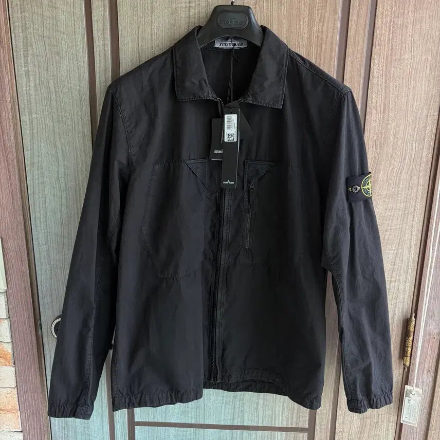 [BUNJANG] Stone Island Old Treatment Overshirt Black (XL) / 새상품(XL)스톤아일랜드 올드 트리트먼트 오버셔츠 블랙