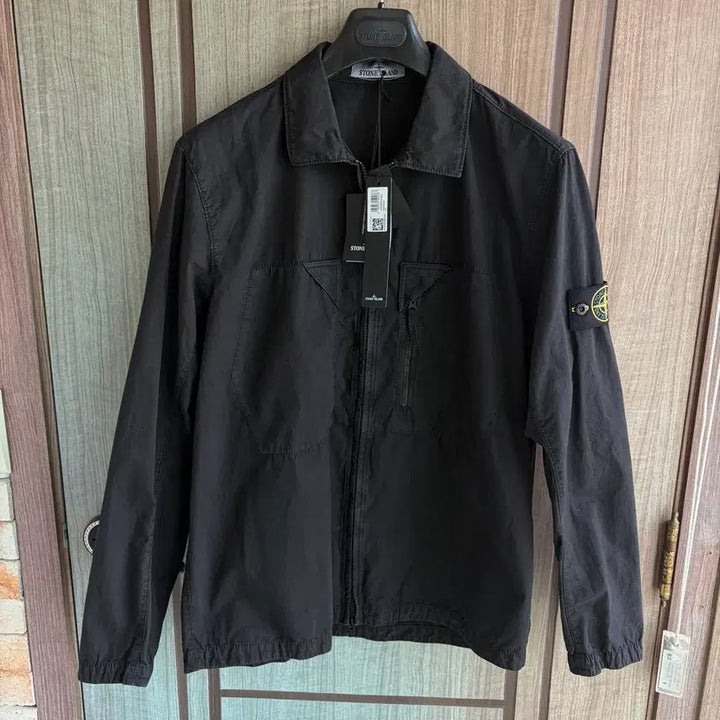 [BUNJANG] Stone Island Old Treatment Overshirt Black (XL) / 새상품(XL)스톤아일랜드 올드 트리트먼트 오버셔츠 블랙