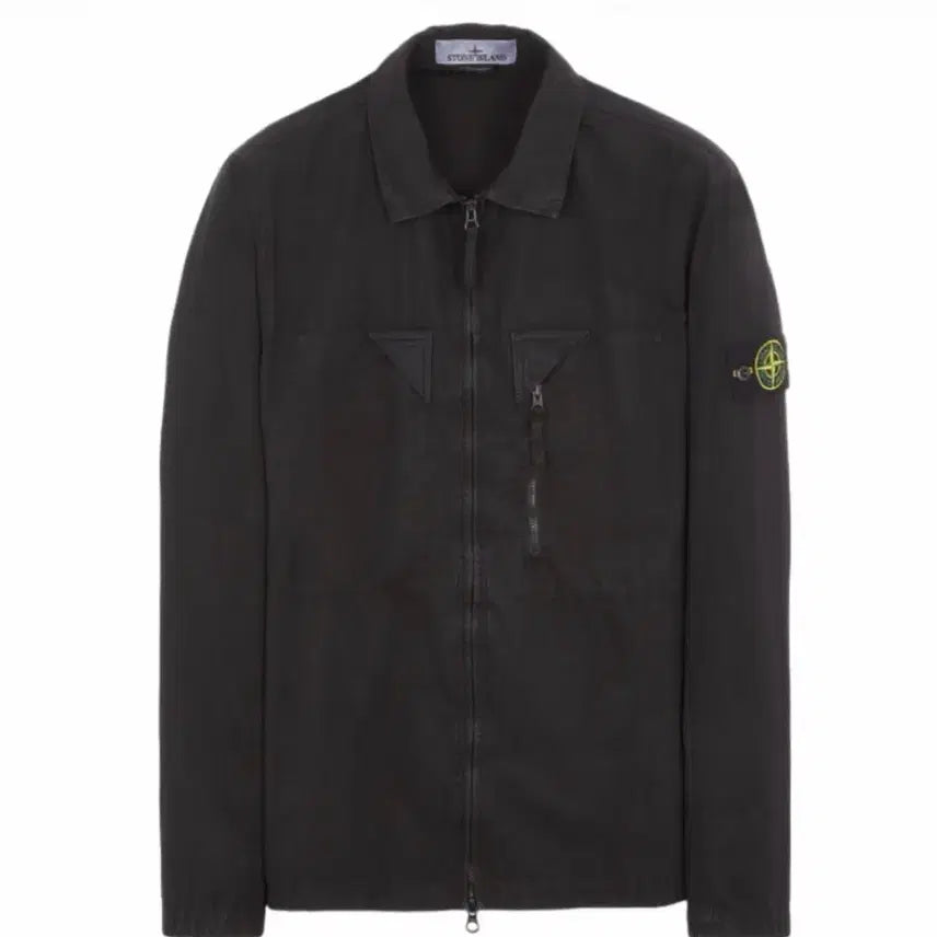 [BUNJANG] Stone Island Old Treatment Overshirt Black (XL) / 새상품(XL)스톤아일랜드 올드 트리트먼트 오버셔츠 블랙