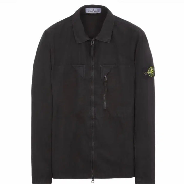 [BUNJANG] Stone Island Old Treatment Overshirt Black (XL) / 새상품(XL)스톤아일랜드 올드 트리트먼트 오버셔츠 블랙