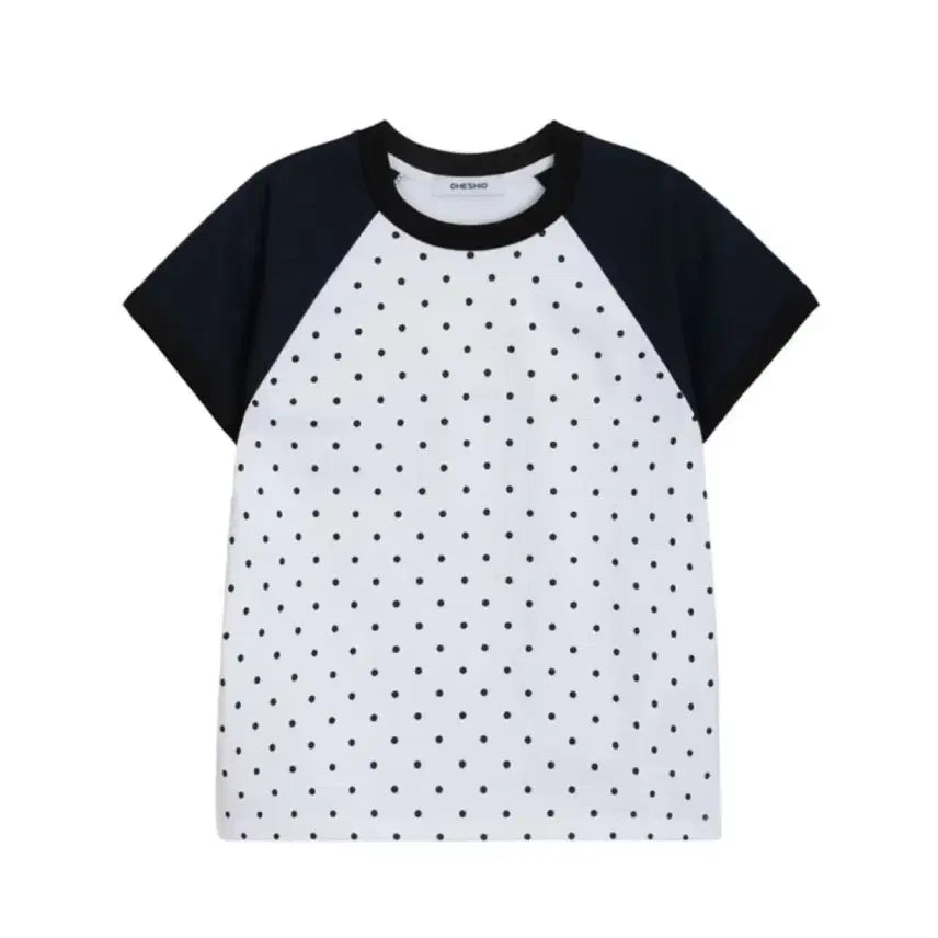 [BUNJANG] Oheisyo Dot Pattern Short Sleeve T-shirt / 오헤시오 도트 땡땡이 반팔티셔츠