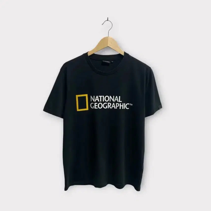 [BUNJANG] National Geographic Round Short Sleeve T-shirt Black XL / 내셔널지오그래픽 라운드 반팔티 블랙 XL