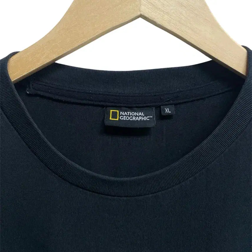 [BUNJANG] National Geographic Round Short Sleeve T-shirt Black XL / 내셔널지오그래픽 라운드 반팔티 블랙 XL