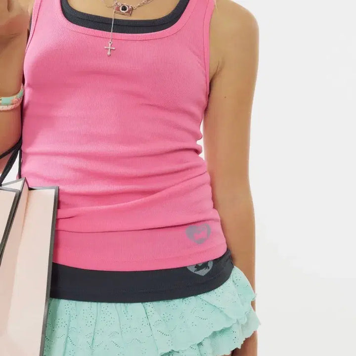 [BUNJANG] Sculptor Pink Tank Top (M) / 스컬프터 핑크 탱크탑 나시 새상품 M