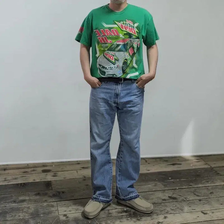 [BUNJANG] Nascar Dale Jr. Diet Mountain Dew T-shirt XL / 00S 레어 나스카 마운틴듀 반팔티 XL M0284