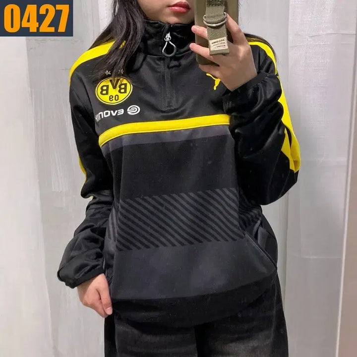 [BUNJANG] Puma Dortmund Half-Zip Training Track Top M / 95 PUMA 퓨마 도르트문트 반집업 트레이닝 트랙탑 M