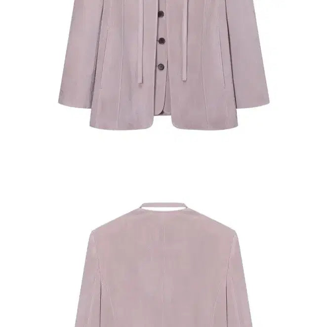 [BUNJANG] Loeuvre Caralys Suede Layered Jacket Beige / 루에브르 카라리스 스웨이드 레이어드 자켓 베이지