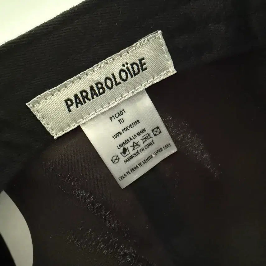 [BUNJANG] Paraboloide Satin Logo Cap Black / 파라볼로이드사틴 로고 캡 블랙