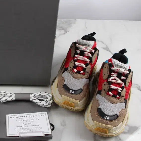 [BUNJANG] Balenciaga Triple S Sneakers Multi 34 (210) / 발렌시아가 트리플S 스니커즈 멀티 34(210)