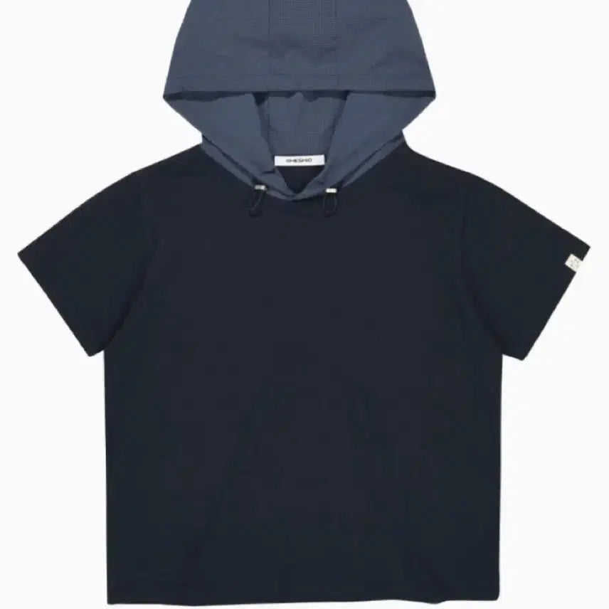[BUNJANG] OHESIO Navy Short Sleeve Hoodie / 오헤시오 반팔후드티 네이비