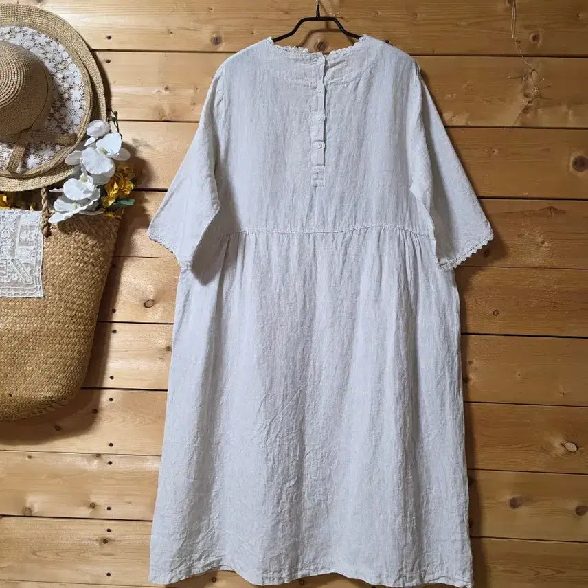 [BUNJANG] Unspecified Brand Linen Blend Dress / 마자수원핏