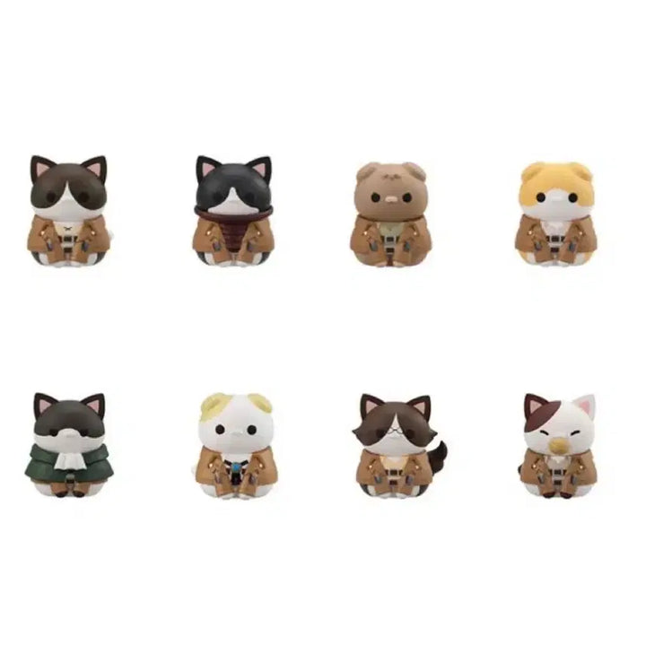 [BUNJANG] Attack on Titan Mega Cat 8-Piece Set (Unsealed) / (개봉)진격의거인 메가캣 8종세트