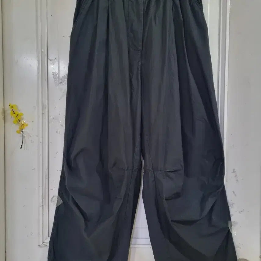 [BUNJANG] Woven Wide-Leg Pants - Size 77 / 봄 여름  요즘유행하는  바스락 면  밴딩  와이드 통바지   77사이즈
