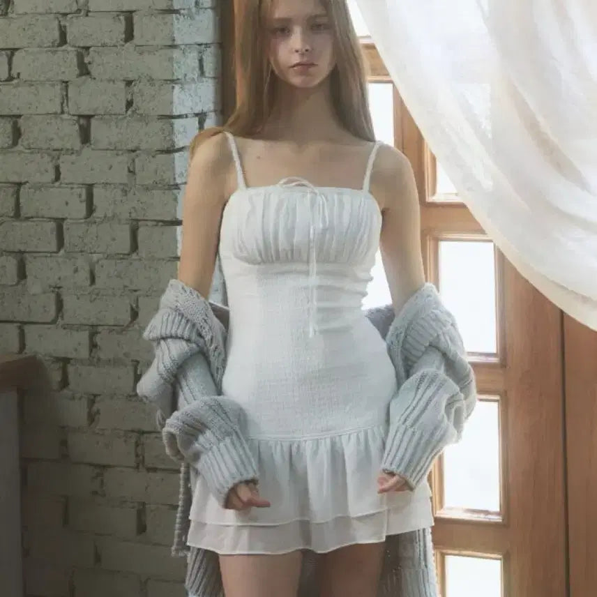 [BUNJANG] Raize Me Ya Fairy Sasha Mini Dress White S / 택o) 레이즈미야 페어리 샤샤 미니 드레스 원피스 화이트 s