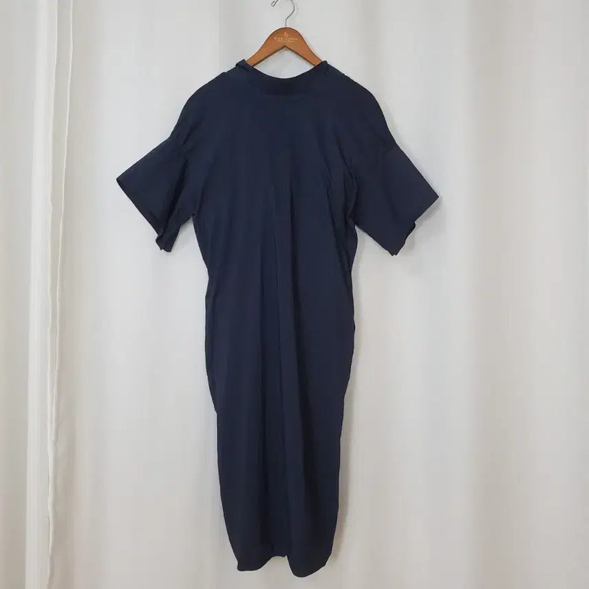 [BUNJANG] Time (Hansem) Dark Navy Cooling Fabric Dress / 한섬 타임 원피스 55-66