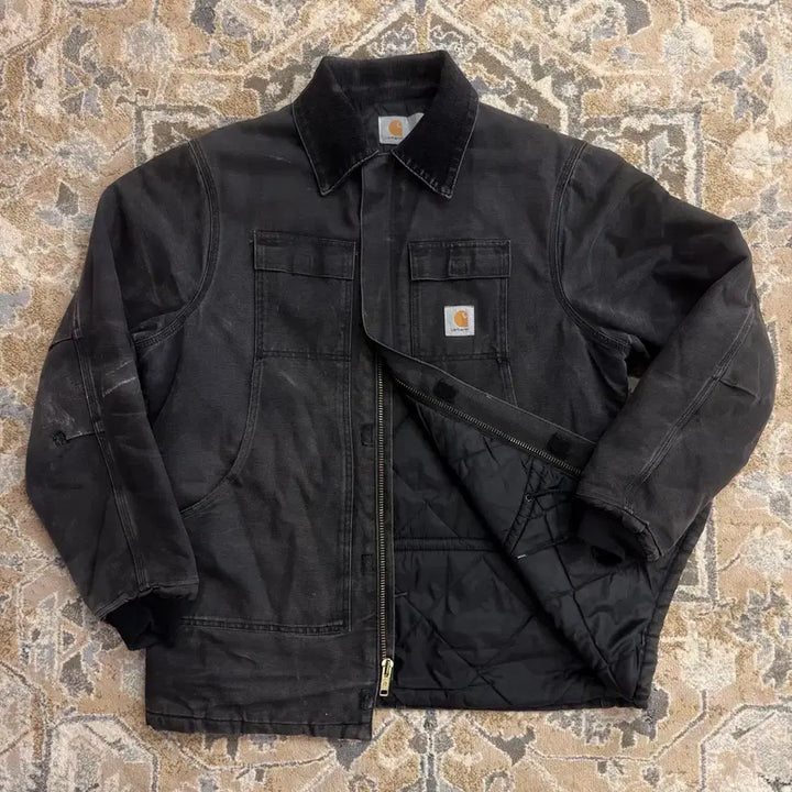 [BUNJANG] Carhartt C03 Traditional Coat XL-Tall Faded Black Vintage / [칼하트] 00s C03 BLK 챠콜 트래디셔널 코트 XL-Tall