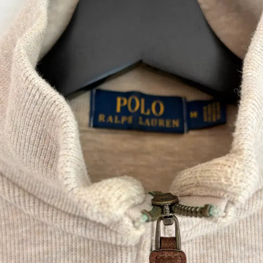 [BUNJANG] Polo Ralph Lauren Cotton Half Zip Knit Oatmeal M (100) / (정품) 폴로 랄프 로렌 코튼 하프 집업 니트 오트밀 M(100)