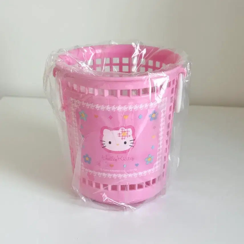 [SOLD OUT] 헬로키티 핑크 수납 바스켓 정리함 연필꽂이 새상품 희귀
