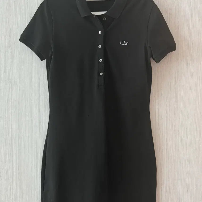 [BUNJANG] Lacoste Black Collar Dress / 라코스테 정품 블랙 카라 원피스 36