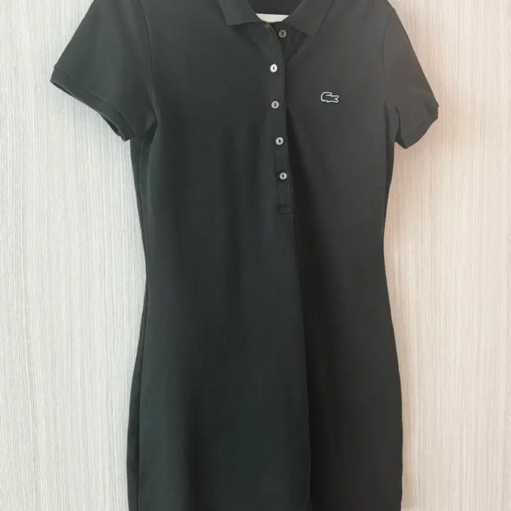 [BUNJANG] Lacoste Black Collar Dress / 라코스테 정품 블랙 카라 원피스 36