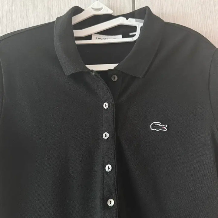 [BUNJANG] Lacoste Black Collar Dress / 라코스테 정품 블랙 카라 원피스 36