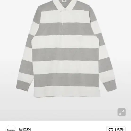 [BUNJANG] Brumman Stripe Long Sleeve Rugby Shirt / 브루먼 스트라이프 롱슬리브 럭비티 카라티