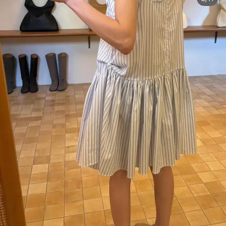 [BUNJANG] Smoothmood Striped Midi Dress / 스무스무드 원피스