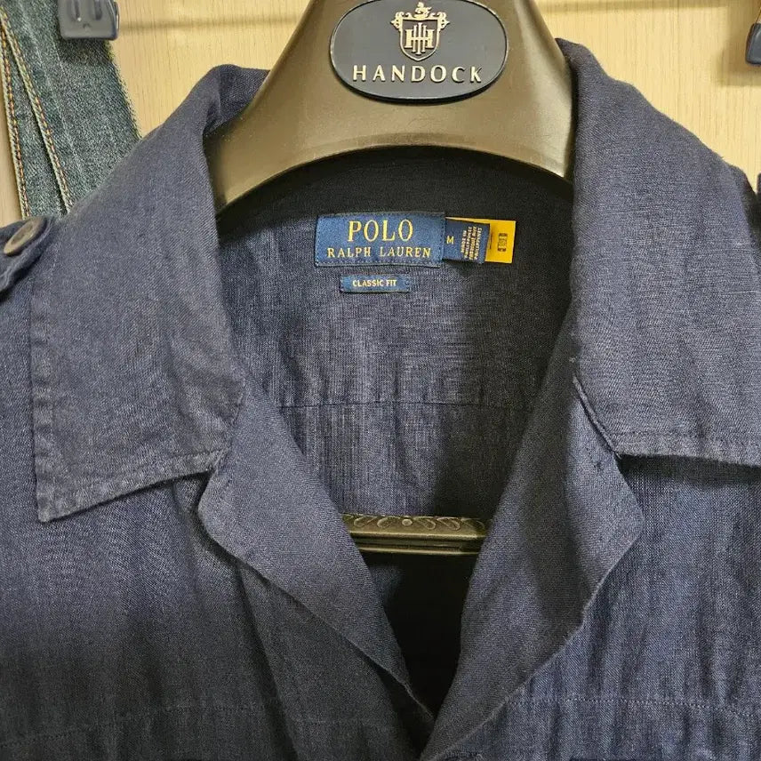 [BUNJANG] Polo Ralph Lauren Linen Utility Safari Jacket / 폴로 린넨 유틸리티 자켓 네이비 m 사파리