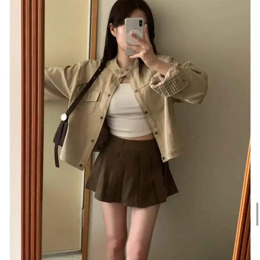 [BUNJANG] Raonne Clara Mini Skirt Brown S / 라온느 클라 미니 스커트 브라운 S