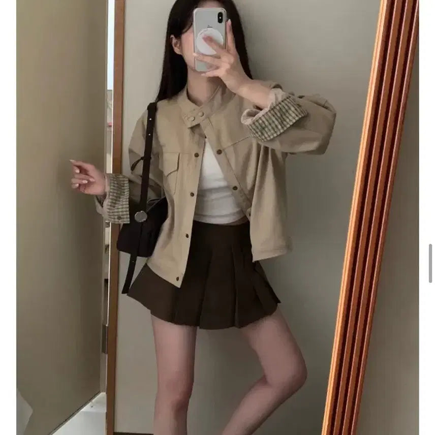 [BUNJANG] Raonne Clara Mini Skirt Brown S / 라온느 클라 미니 스커트 브라운 S