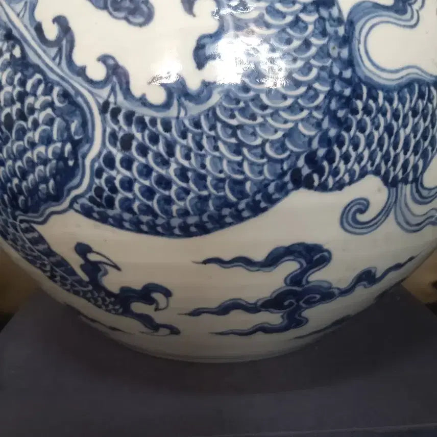 [BUNJANG] Ming Dynasty Yongle Period Cloud and Dragon Pattern Celestial Globe Vase / 명나라.영락제기물/운룡문.천구병.