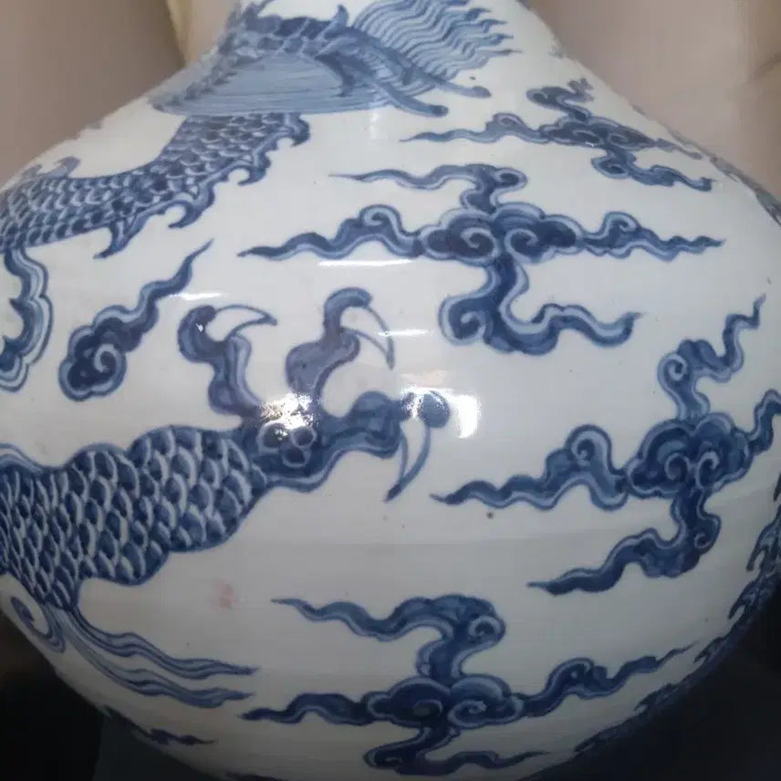[BUNJANG] Ming Dynasty Yongle Period Cloud and Dragon Pattern Celestial Globe Vase / 명나라.영락제기물/운룡문.천구병.